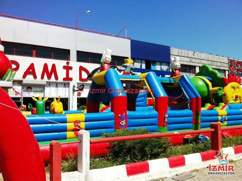 İzmir Organizasyon Dev Combo Şişme Oyuncak Parkuru Kiralama